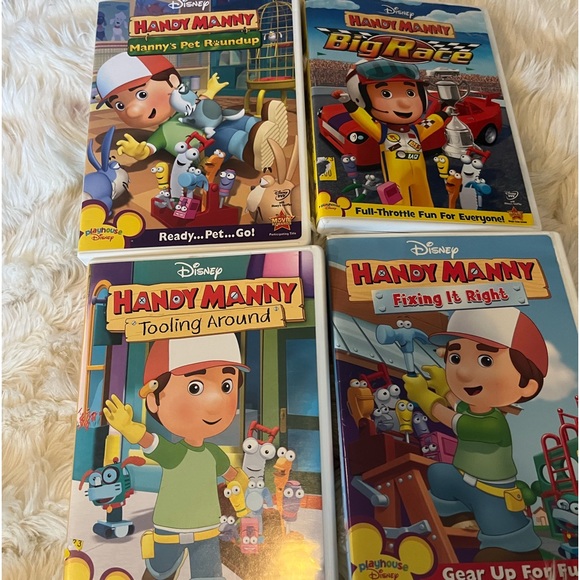 Disney | Media | Handy Manny Lot Of 4 Dvds Disney Children Big Race ...